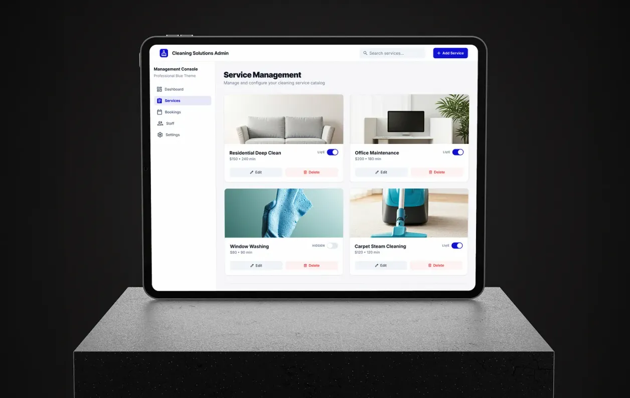 HostAfrica website builder for Professional Cleaning Services