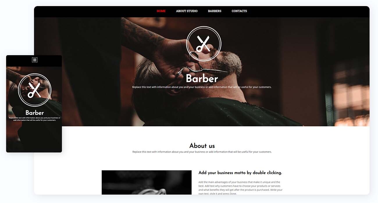 template example 1: barber