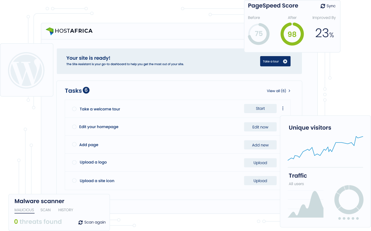 wordpress hosting header