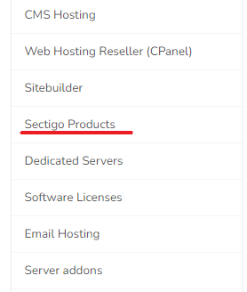 Some of the service available to HOSTAFRICA clients in the WHMCS